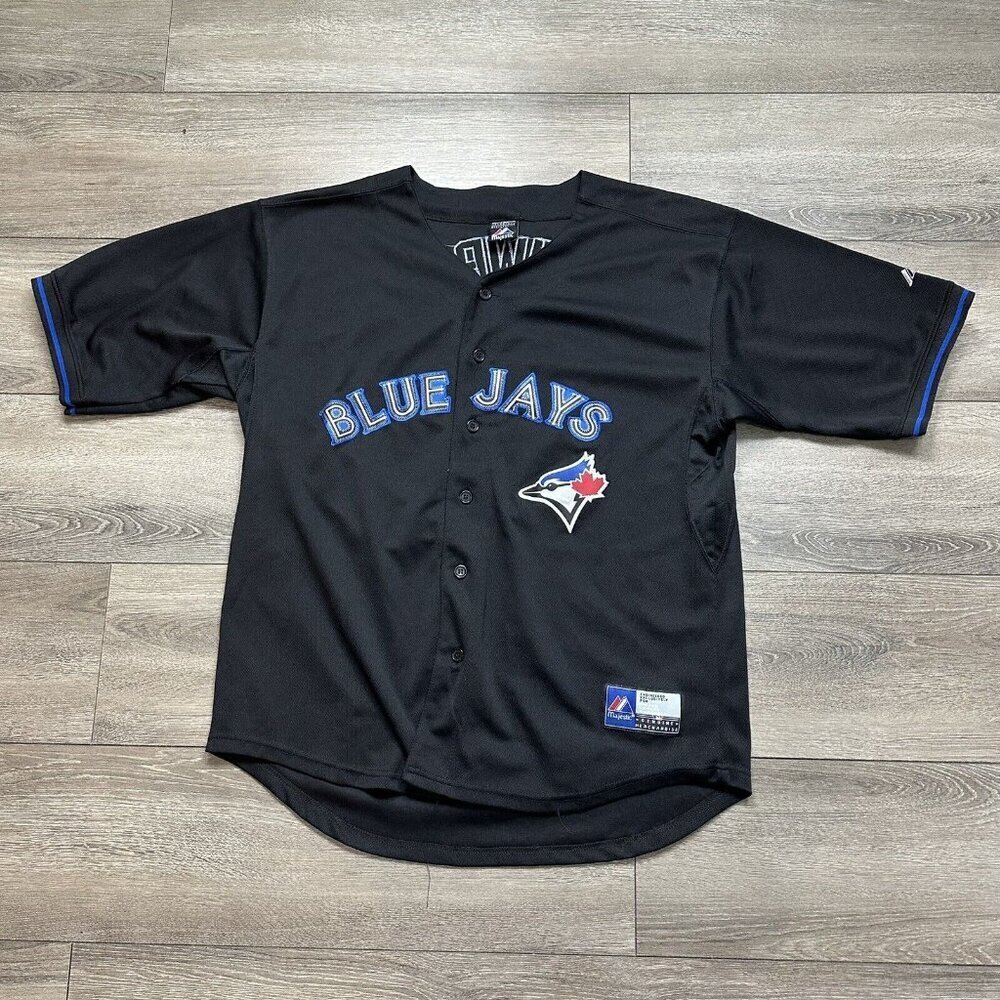 Majestic Blue Jays Black Jersey
